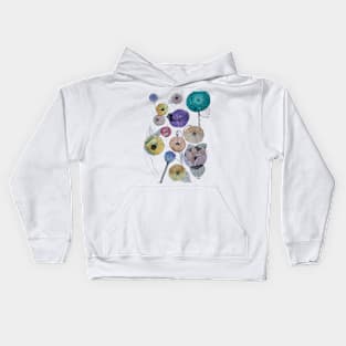 Jewel toned watercolor illustration Kids Hoodie